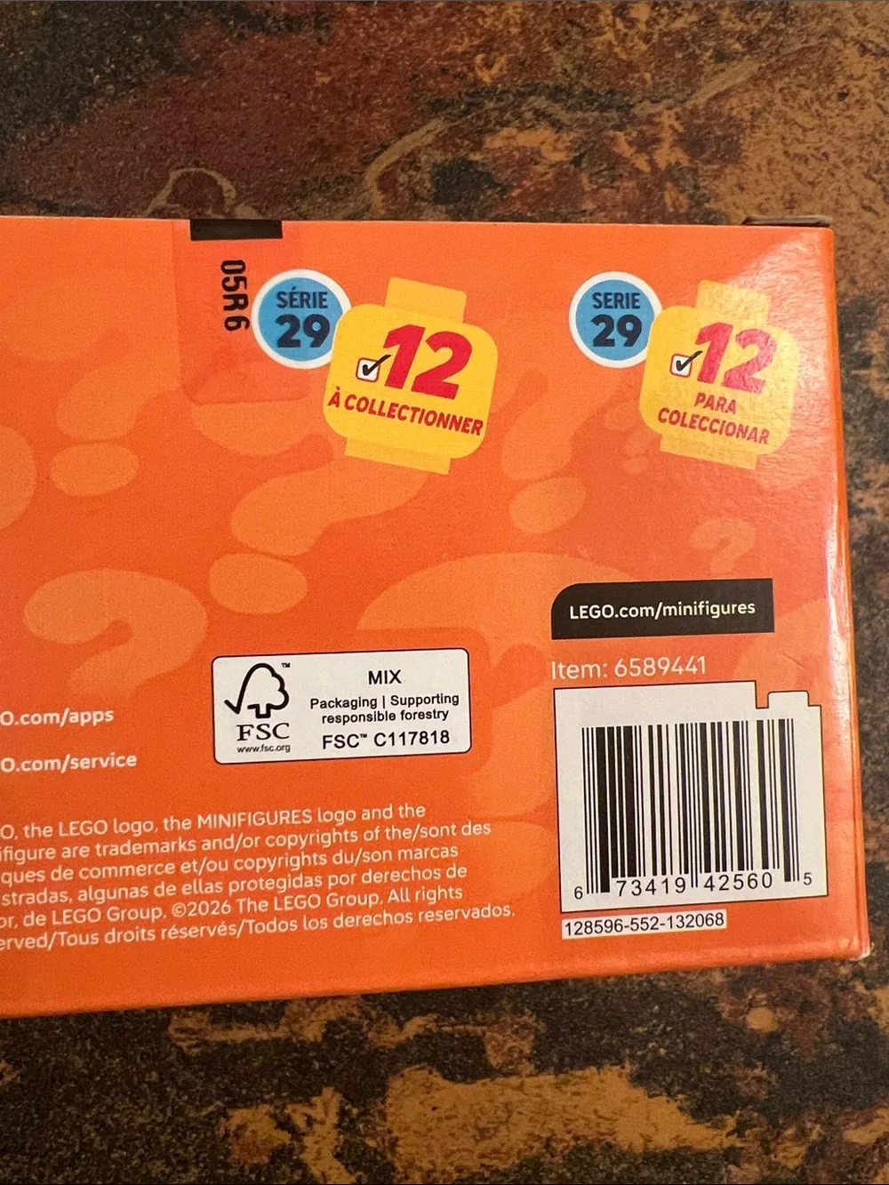 Lego Minifigures Series 29 Orange Blind Box Pack (Contains 6 minifigure boxes)